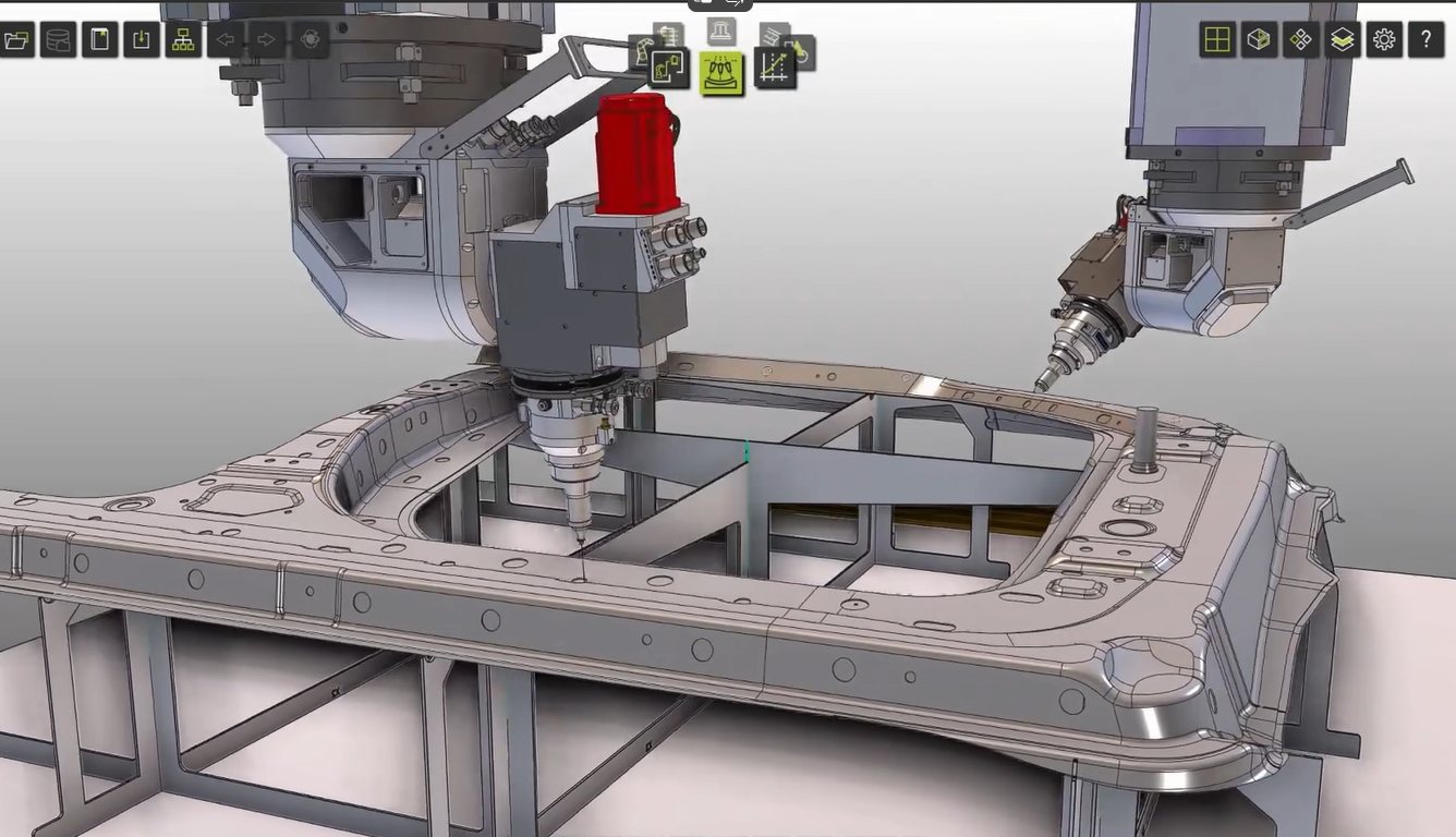 双切割头仿真特写